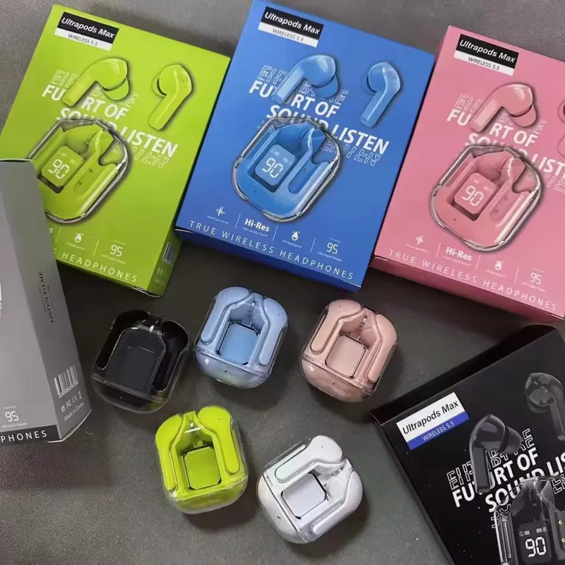 Fones De Ouvido Esportivos  Bluetooth Transparentes