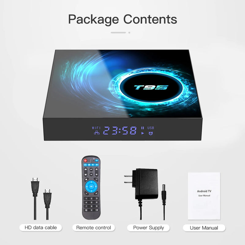 Smart TV Box 2025 T95 Plus HD 6K Android 14  4GB 64GB 128GB