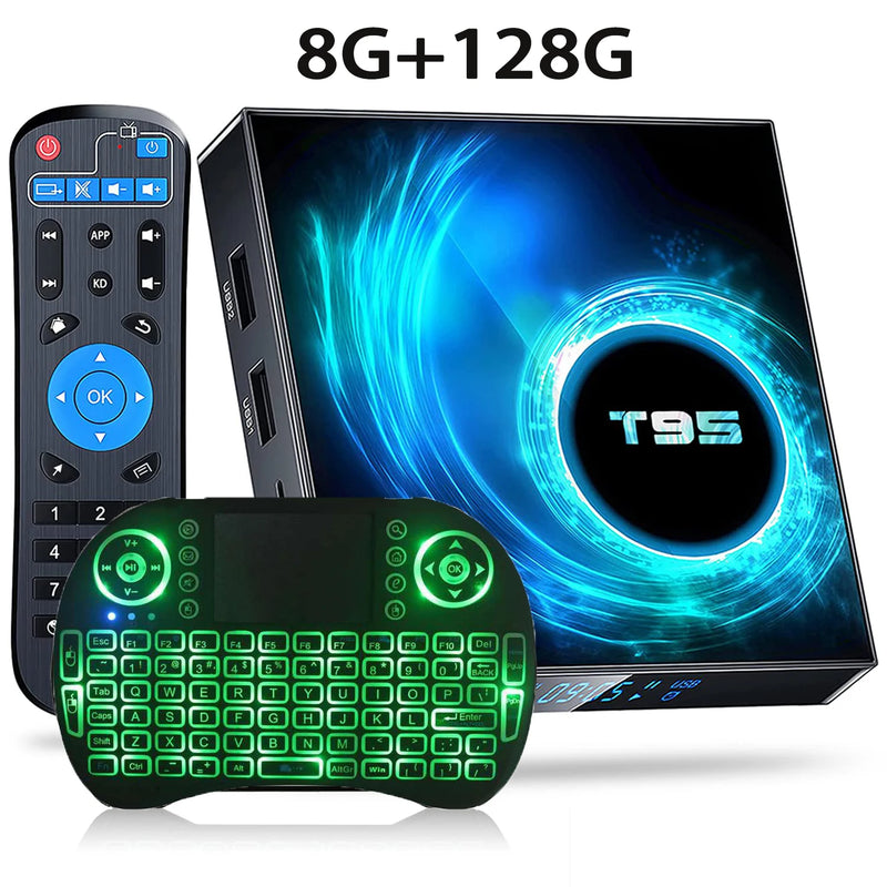 Smart TV Box 2025 T95 Plus HD 6K Android 14  4GB 64GB 128GB