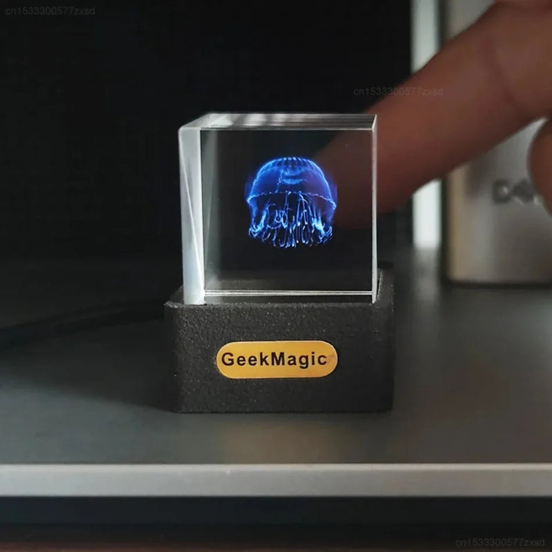 Cubo de Cristal Exibição de Fotos Holográfico Estação Meteorológica Inteligente