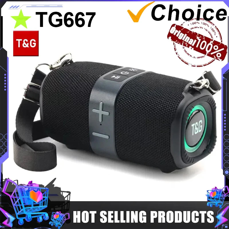 Caixa de som T&G667 Bluetooth 5.0